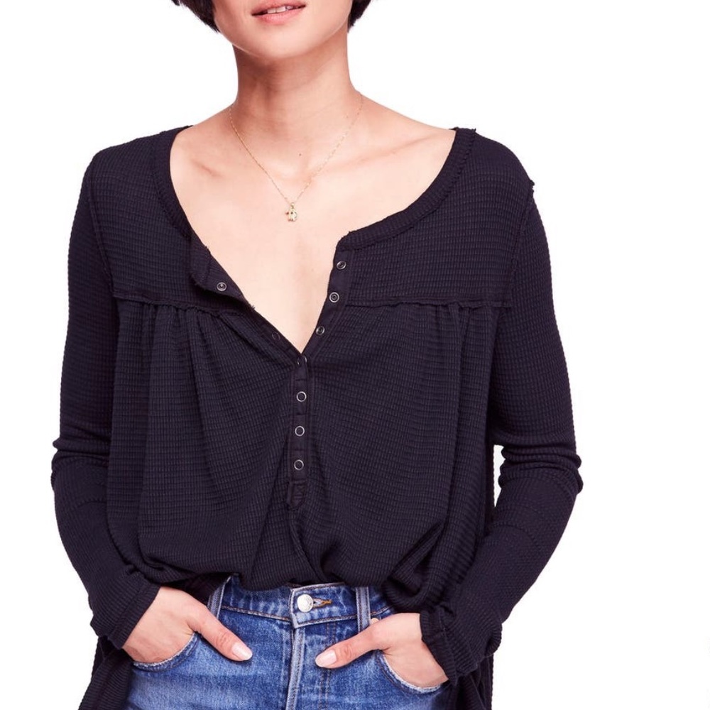 NWT FP We the Free Kai Henley in Black